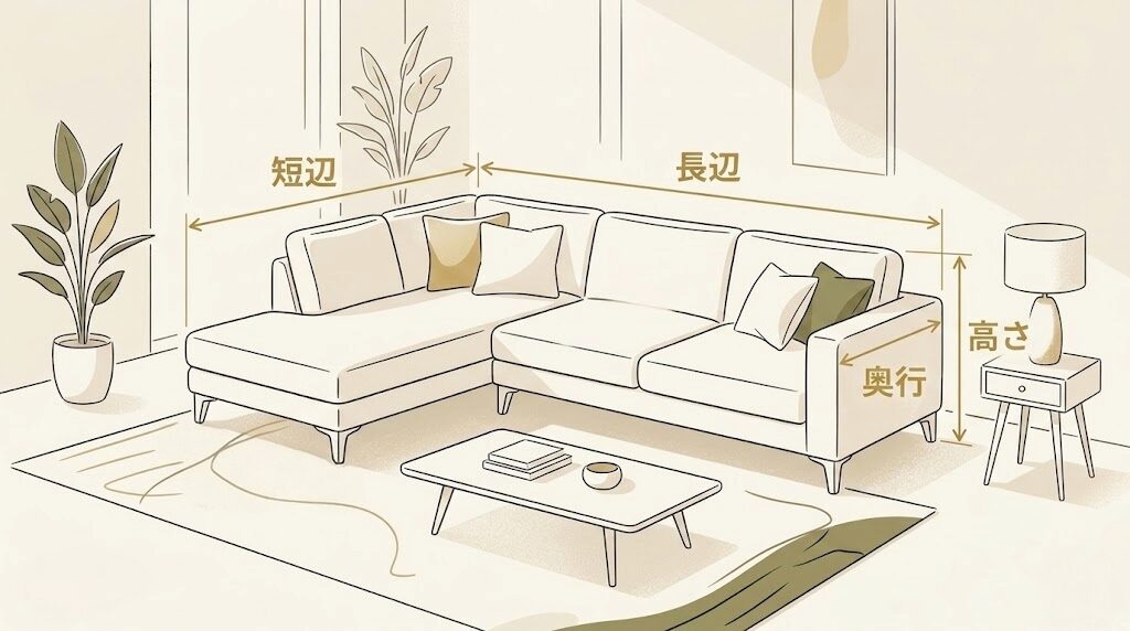 横幅と奥行の目安